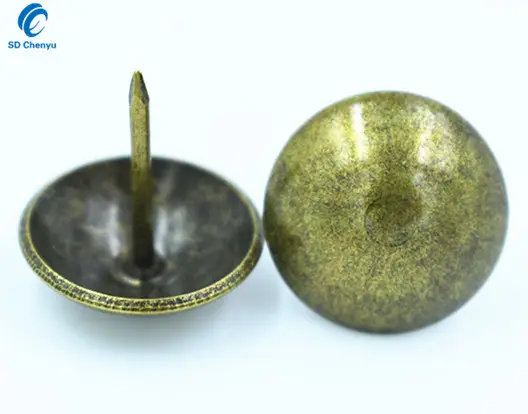 Объемные 22 мм античная бронза железные круглые купольные головки гвозди для обивки дивана декоративные