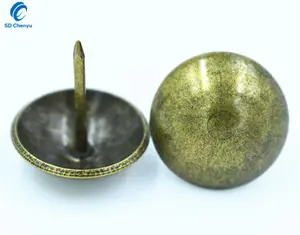 A granel 22mm antiguo bronce hierro redondo Domo clavos de cabeza para tapicería de sofá decorativo