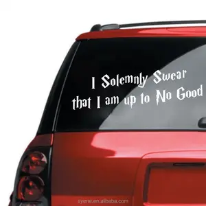 car stickers custom art vinyl quotes i solemnly swear that i am up to no good letters car window stickers wall stickers decal