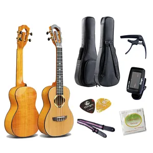 מותאם אישית סין Soild למעלה ukulele זול מיני גיטרה חשמלית ג 'אז בס ukulele עם סיטונאי מחיר
