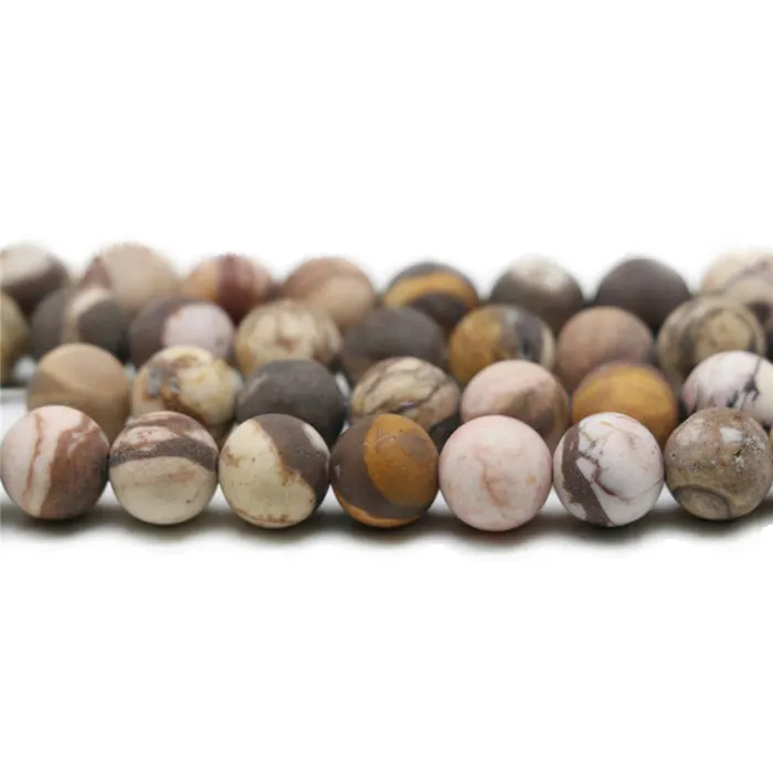 Pietre naturali per gioielli perle di pietra rotonde glassate opache alla rinfusa (AB1573)