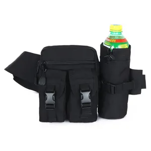 Askeri omuz çantaları taktik çapraz çanta su şişesi tutucu ile erkekler için