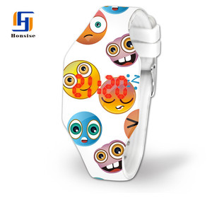 Fabbrica Best-seller Popolare Personalizzato In Silicone Colorato Bambini Guardano Con <span class=keywords><strong>Emoji</strong></span> Stampa - Product Image 1