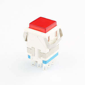 Interruptor de Botão Pressionável Quadrado de 8 Pinos 2NO2NC com <span class=keywords><strong>LED</strong></span> Série KD Interruptor de Botão Pressionável Momentâneo Auto-bloqueante - Product Image 3