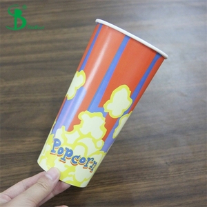 Gobelets, bols, seaux <span class=keywords><strong>en</strong></span> papier de pulpe de <span class=keywords><strong>bois</strong></span> biodégradable écologiques jetables, emballage pour pop-corn, nouilles, collations, logo personnalisé accepté - Product Image 5