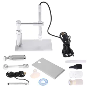 USB portátil de 12mm microscopio Digital 500X 8LED 2MP PCB inspección Cámara endoscopio lupa Webcam