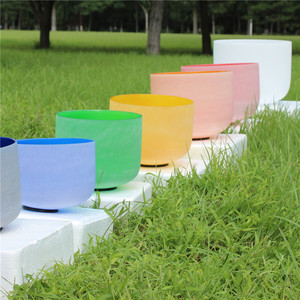 HUAMEI <strong>Chakra</strong> Tune Color <strong>Crystal</strong> Singing Bowl <strong>Set</strong> 7 Pcs Flower Life Quartz <strong>Crystal</strong> Singing Bowls for Sale - Product Image 3