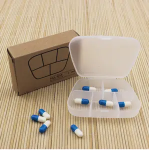 Customizable Portable 5-Compartment Pillbox Medicine Organizer Free Daily Vitamin Pill Case Traveling Sports Entertainment