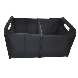 Black Anti Slip Compartment Boot Storage Organizer Tool Car Storage Bag Car  Trunk Organizer Soft Felt Storage Box Accessories