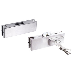 Accessoires pour portes et fenêtres, quincaillerie pour verre, serrure de bas de <span class=keywords><strong>porte</strong></span> en verre, fixation de serrure/fixation de serrure avec serrure - Product Image 2