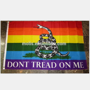 Bandera del Orgullo Gay Personalizada con Logotipo, 100% Poliéster, Económica, con Dos Ojales - Product Image 4