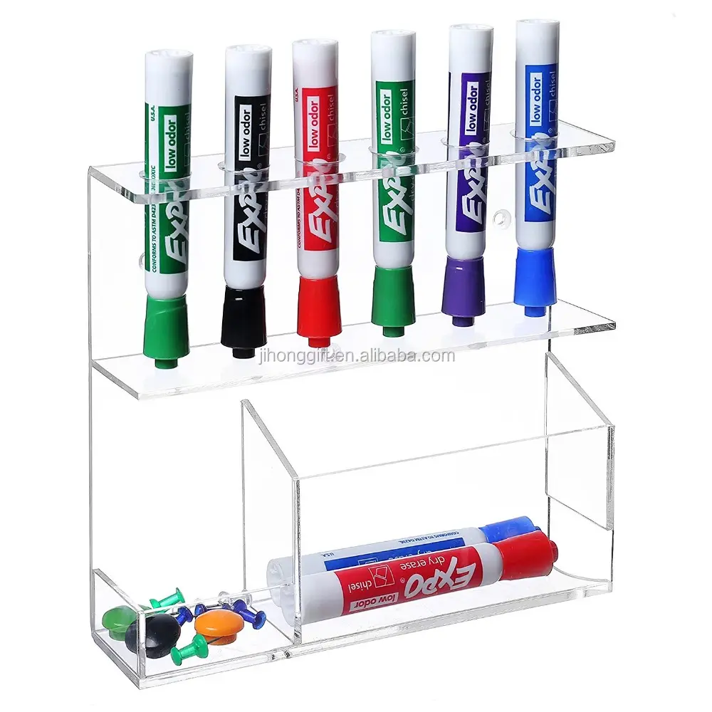 Benutzer definierte Acryl Wand montage Dry Erase Marker Holder Organizer Whiteboard Bürobedarf Lager regal
