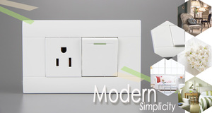 Công Tắc Đèn 1 Gang Và Bộ Ngắt Loại Mỹ + Ổ Cắm Công Tắc Đèn Tường TOMACORRIENTE - Product Image 3