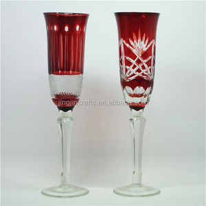 Juego de Copas de <span class=keywords><strong>Vino</strong></span> Tinto y Flautas para Champán Personalizadas, Taladradas a Mano, con Tallo Largo y Decoración, con Copa para Whisky y Brandy, Estilo Antiguo - Product Image 3