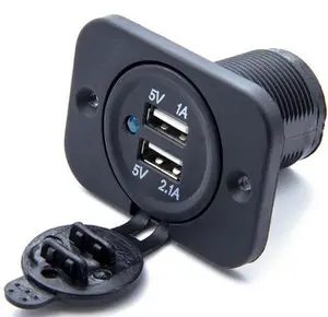 Venta caliente 4.2A doble hembra usb hembra para autobús de coche