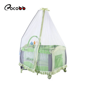 <span class=keywords><strong>Nuevo</strong></span> diseño de múltiples propósitos bebé cuna <span class=keywords><strong>corralito</strong></span> con mosquitera - Product Image 1