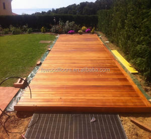 YK formato personalizzato 18mm di spessore brasiliano naturale Cumaru lisci processo pavimento in legno massiccio per esterni Teak legno duro Decking