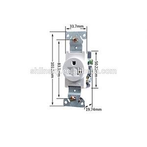Shanghai Linsky SSRE-11 15A 125V 60Hz Enchufe de Pared Autoconectable de un Solo Contacto Blanco/Negro/Marfil/Almendra - Product Image 3
