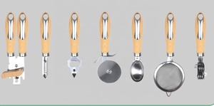 Set di Accessori da Cucina in Legno Utensili per la <span class=keywords><strong>Casa</strong></span> <span class=keywords><strong>Gadget</strong></span> da Cucina - Product Image 2