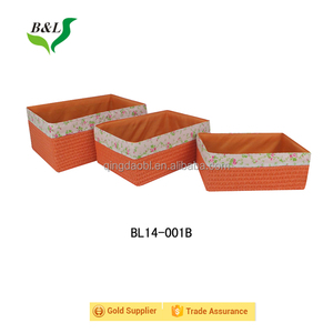 Rectangular pp trenzado colorido alta calidad bandmade tejidas caja de almacenamiento/cesta establece/<span class=keywords><strong>3</strong></span> - Product Image 4