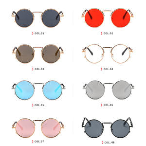 10336 <span class=keywords><strong>Occhiali</strong></span> <span class=keywords><strong>da</strong></span> <span class=keywords><strong>Sole</strong></span> Superhot Retrò Vintage Rotondi in Metallo Stile Steampunk - Product Image 5