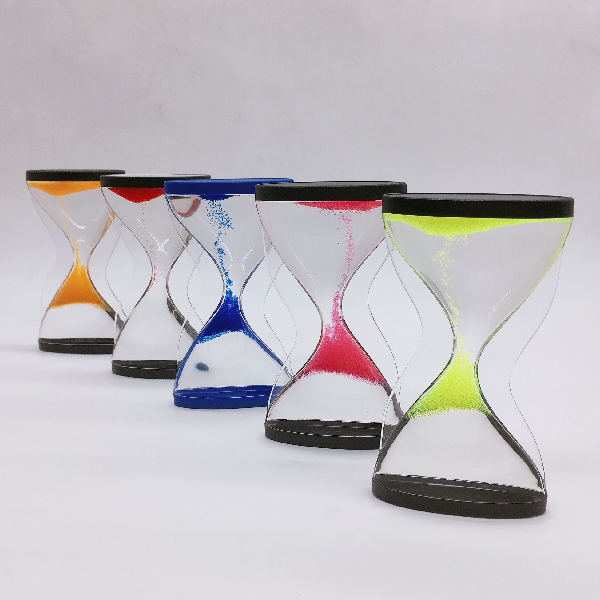 逆流液体サンドタイマーオイルドロップ砂時計感覚プレイギフトアクリル