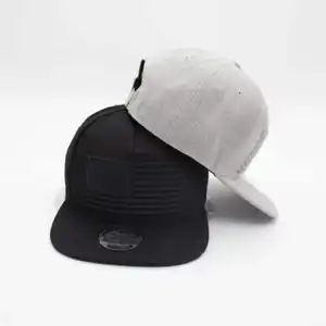 畅销产品美国国旗刺绣 5 面板空白帽子和帽子 Snapback 帽子