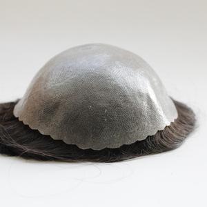 Qingdao HZXHair Sistema di Sostituzione Dei <span class=keywords><strong>Capelli</strong></span> 1B Nero e Marrone e Biondi Colore Medio Densità Sottile Della Pelle Dei <span class=keywords><strong>Capelli</strong></span> di Remy per Gli Uomini parrucchino - Product Image 1