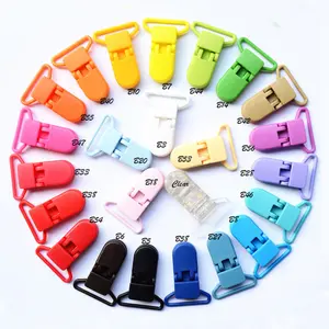 Clips attache-sucette en plastique pour bébé, 20mm, en forme de U, suspension colorée, 50 pièces, vente directe depuis l'usine