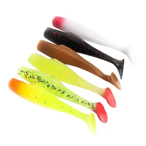 8Cm 5G Tpr Dubbele Kleur T Staart Zachte Shad Lokken Zacht Aas Kunstaas