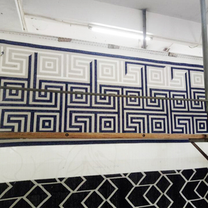 Tapis en laine fait main pour salon, motif géométrique moderne, best-seller, tapis sur mesure - Product Image 5