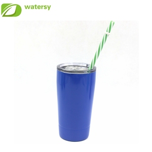 <span class=keywords><strong>Amazon</strong></span> Venta caliente 12 oz Acero inoxidable doble pared taza de viaje con tapa y paja. beber vaso taza de titular para niños - Product Image 5