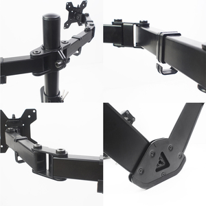 MG Full Motion Dual <strong>Monitor</strong> Free-Standing Desk <strong>Stand</strong> VESA Mount <strong>Double</strong> Joints | Holds 13&quot; to 32&quot; <strong>Screens</strong> <strong>Monitor</strong> Dual <strong>Stand</strong>