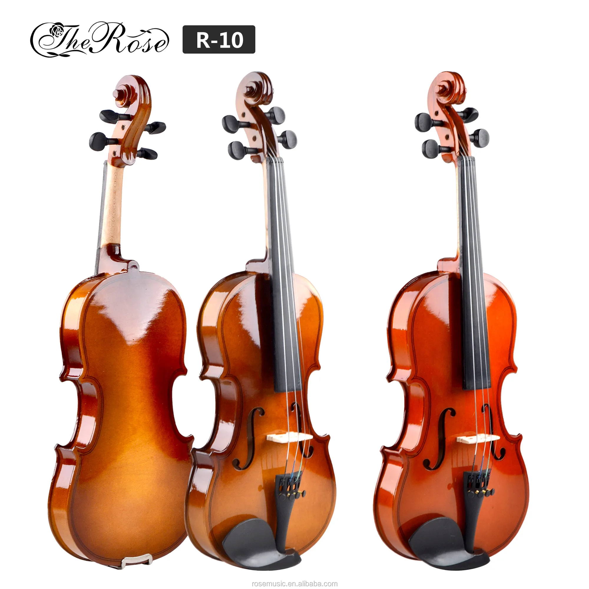 Wholesale cheap high gloss 1/2 1/4 3/4 4/4 violin for sale with free case bow rosin