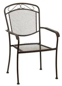 Chaise pliante en fer forgé pour jardin, fauteuil d'extérieur, chaise en maille métallique, jardin, Patio