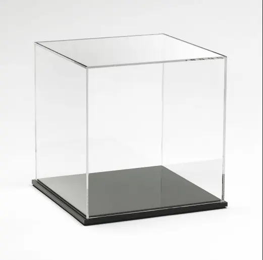 Vitrina de exhibición de fútbol de acrílico transparente, caja de exhibición de memorabilia, vitrina de acrílico