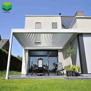 Pérgola Personalizada con Revestimiento en Polvo <span class=keywords><strong>para</strong></span> Jardín, Persiana de Techo de Metal y Aluminio <span class=keywords><strong>para</strong></span> Terraza, Nueva Era, Buen Precio - Product Image 1