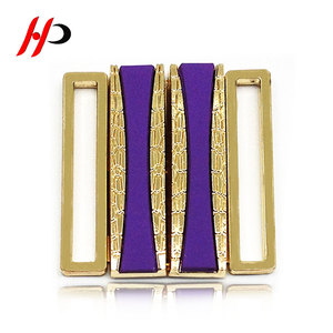 Hebillas de cinturón entrelazadas chapadas en oro de lujo de Metal de fabricante personalizado de China, abrigo de mujer de aleación de Zinc, sujeción de cintura elástica - Product Image 2
