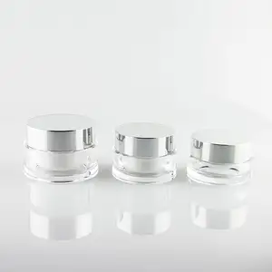 Ronde Acryl Jar Cosmetische Zalfpotje Met Enkele Cover Voor Persoonlijke Verzorging 15G 30G 50G Acryl Fles