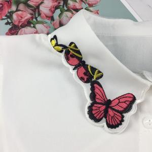 Nuevo desmontable blusa media camisas elegante de las mujeres de la moda falso Collar de bordado - Product Image 2