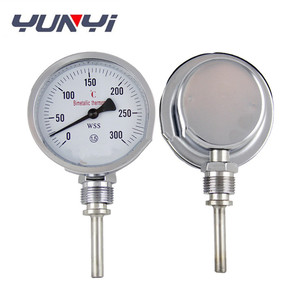 Termómetro Bimetálico con Indicador de Temperatura RTD, Esfera Industrial de Doble Escala, Caja de Acero Inoxidable, para HVAC y Tuberías de Proceso - Product Image 3