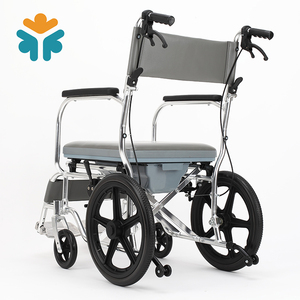 Kursi Toilet Portabel dengan <span class=keywords><strong>Bedpan</strong></span>, Kursi Roda Model Commode Aluminium - Product Image 5