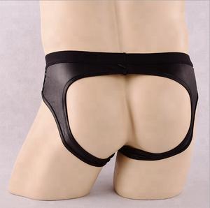 Import China-ropa interior picante para hombre, lencería <span class=keywords><strong>sexy</strong></span> de cuero PU para hombre, bragas abiertas sin espalda para gay - Product Image 5
