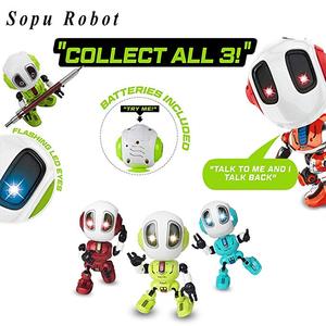 Mới có thể sạc lại mini Kim Loại Robot đồ chơi Diecast nói chuyện robot với đèn nhấp nháy đầy màu sắc và âm thanh mát mẻ lặp đi lặp lại những gì bạn nói - Product Image 4