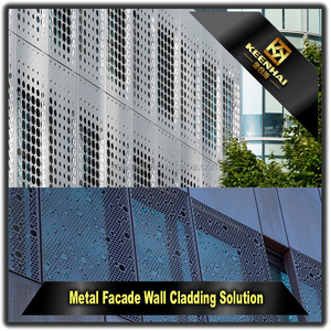 Keenhai buena calidad exterior PVDF revestido de Aluminio perforado panel de fachada para edificios decorativos - Product Image 4