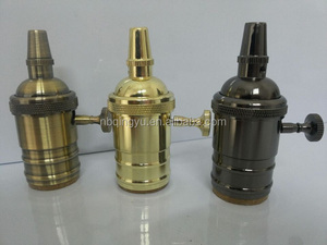 Trung Quốc bán buôn Đồng vít <span class=keywords><strong>E27</strong></span> ổ cắm phần đèn cho cổ điển giữ đèn chuyển đổi với kim loại uốn - Product Image 2