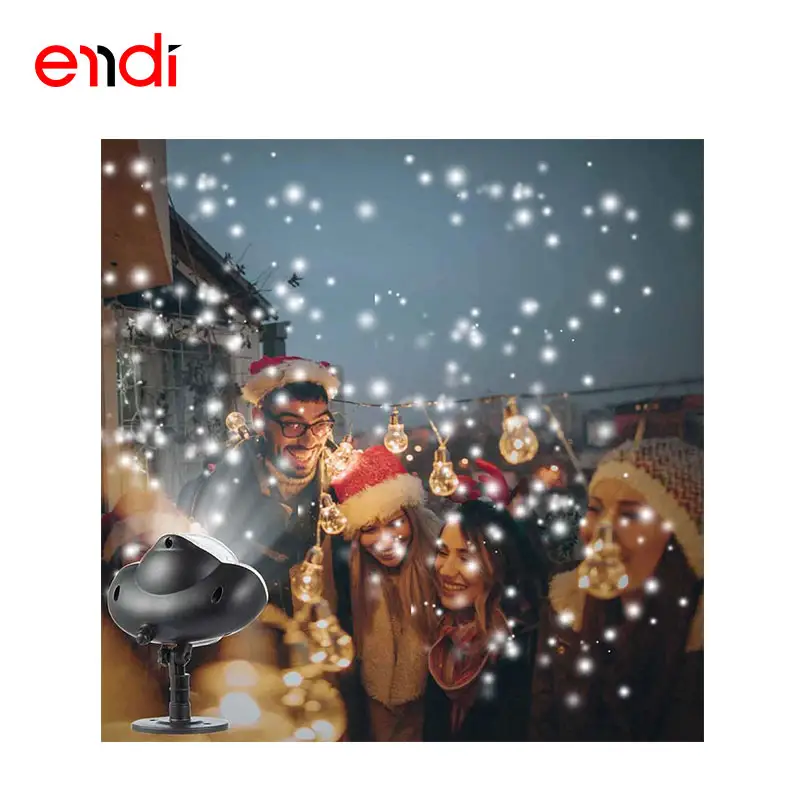 ENDI outdoor IP 65 Snow Falling Projector with remote white dot led light for christmas halloween birthday holiday garden tree