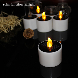 Grandes bougies solaires jaunes à piles / Bougies électriques sans flamme à fonction <span class=keywords><strong>solaire</strong></span> / Bougies solaires en plastique - Product Image 4