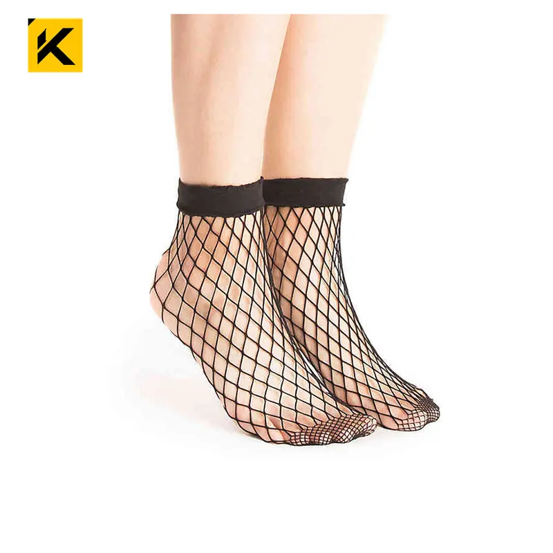 KT1-A1370 fishnet ayak bileği sox net sox ızgara çorap