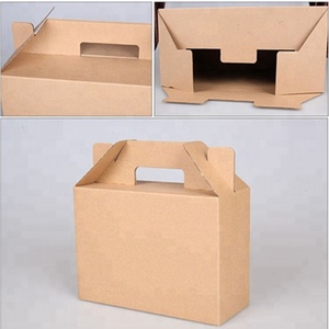 Bán Buôn Bao Bì Thực Phẩm Tự Động Khóa Dưới Nhà Hình Dạng Gấp Nâu Kraft Tùy Chỉnh Gable Hộp Quà Tặng Trứng Hộp Giấy Với Xử Lý - Product Image 4